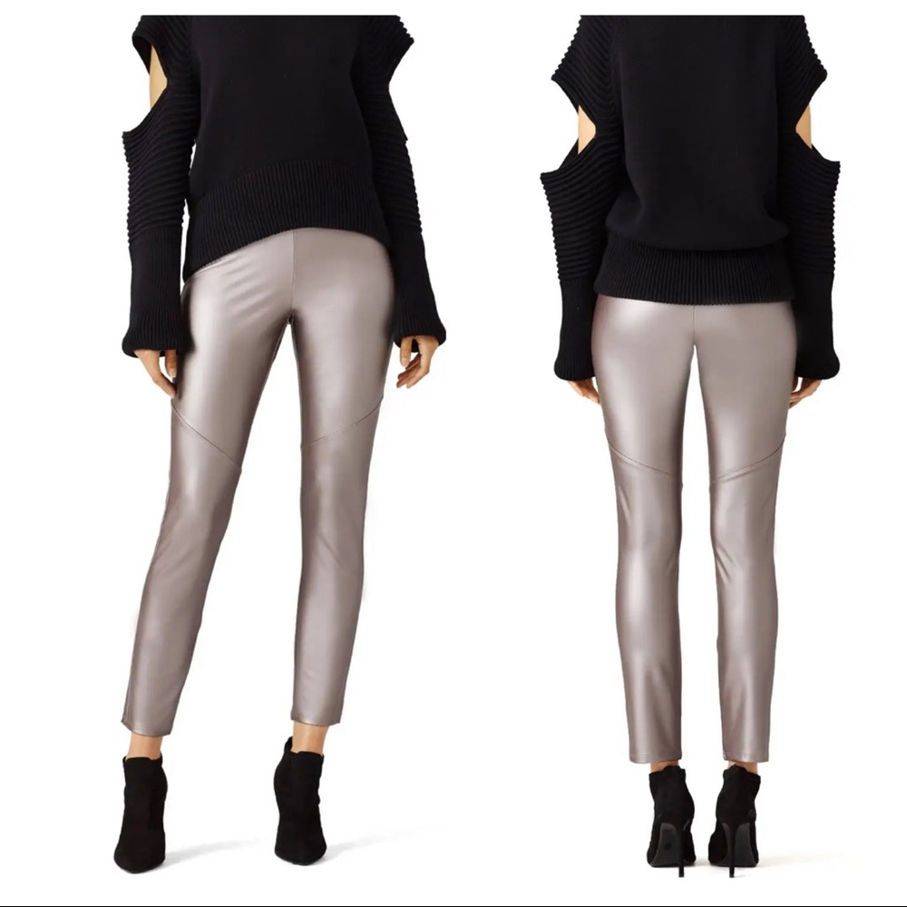 ⭐️ Natori Platinum Faux Leather Leggings XS